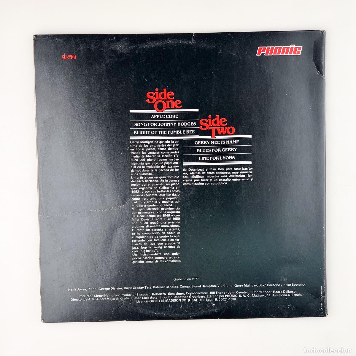 Discos de vinilo: LP. Gerry Mulligan. Gerry Mulligan (VG+/VG+) - Foto 2