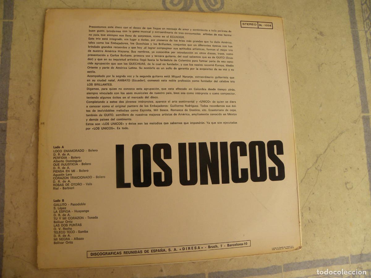 Discos de vinilo: LOS UNICOS -Y AHORA -LP 1973 - Foto 2