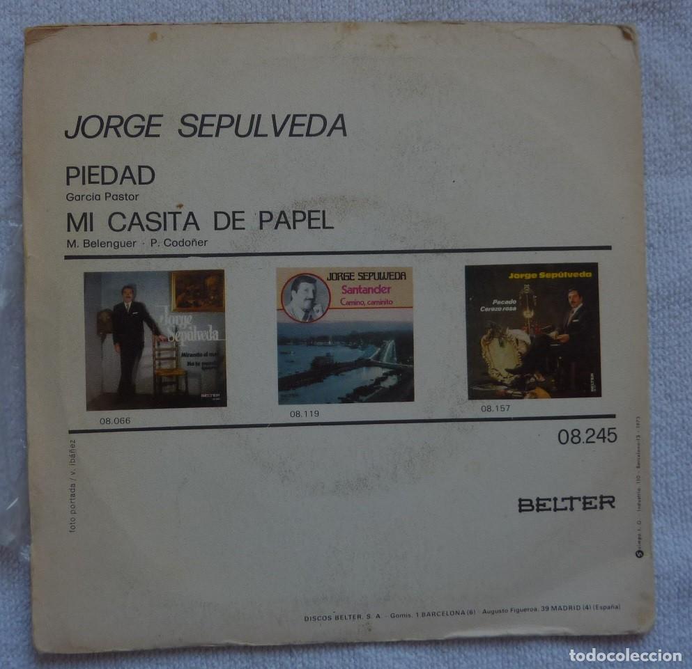 Discos de vinilo: JORGE SEPULVEDA // PIEDAD // 1973 // SINGLE - Foto 2