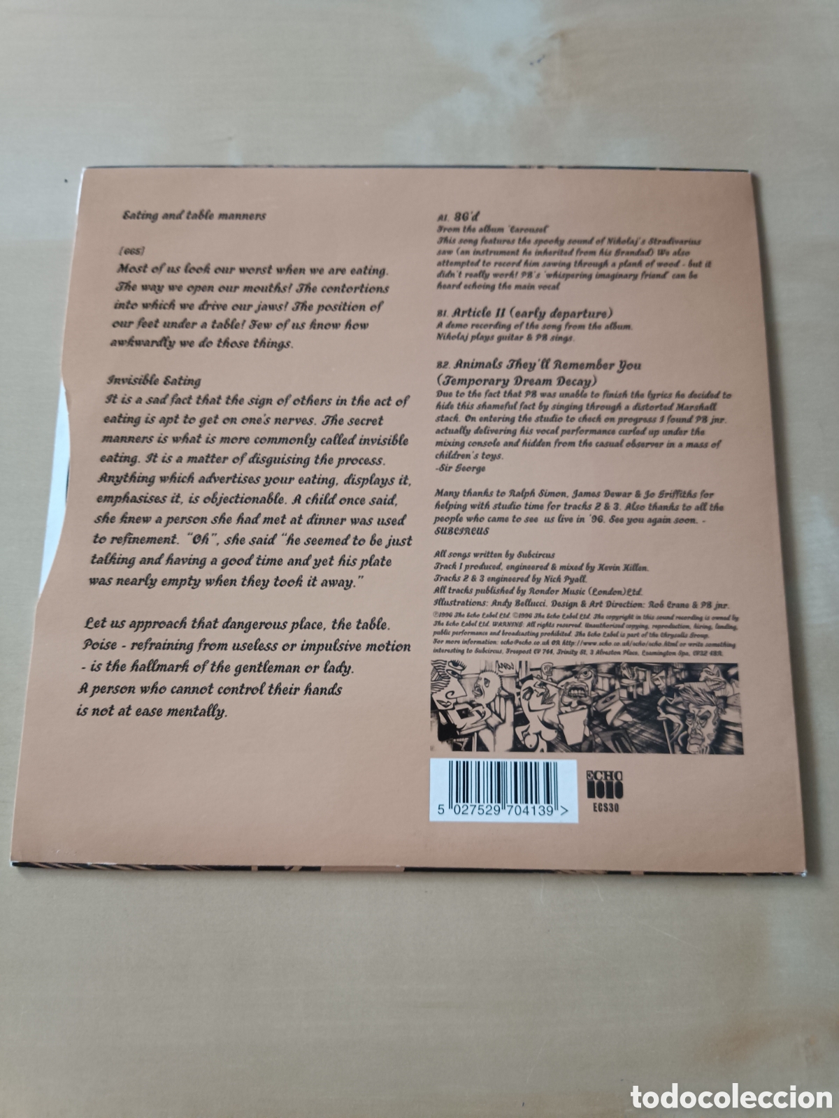 Discos de vinilo: VINILO 7 PULGADAS SUBCIRCUS - 86d - Foto 2