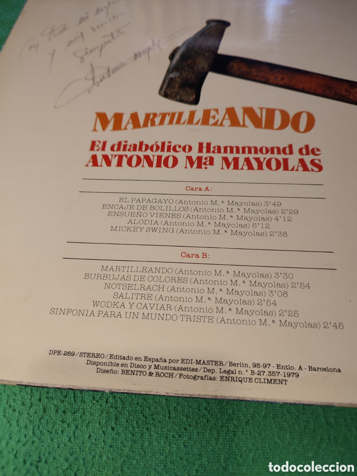 Discos de vinilo: Antonio Mar&iacute;a Mayolas - Martilleando - Foto 2
