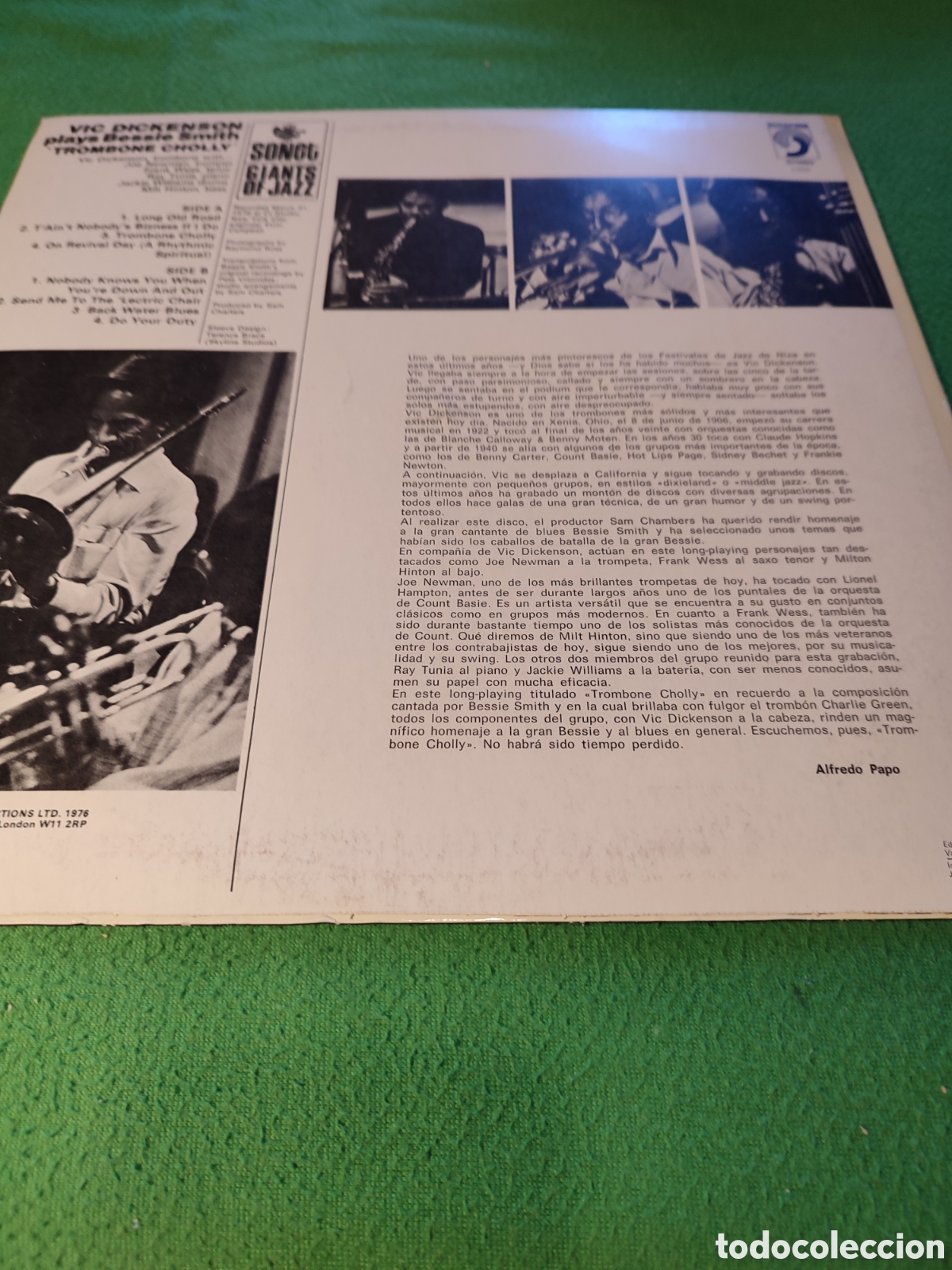 Discos de vinilo: Vic Dickenson - Plays Bessie Smith - Foto 2