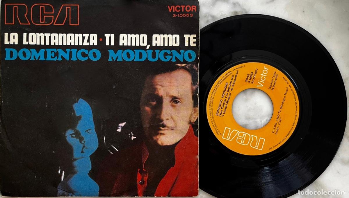 Discos de vinilo: DOMENICO MODUGNO, LA LONTANANZA. SINGLE ORIGINAL ESPA&Ntilde;A - Foto 1