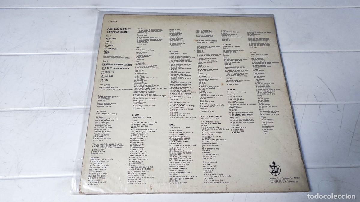 Discos de vinilo: LP JOSE LUIS PERALES - TIEMPO DE OTO&Ntilde;O - Foto 2