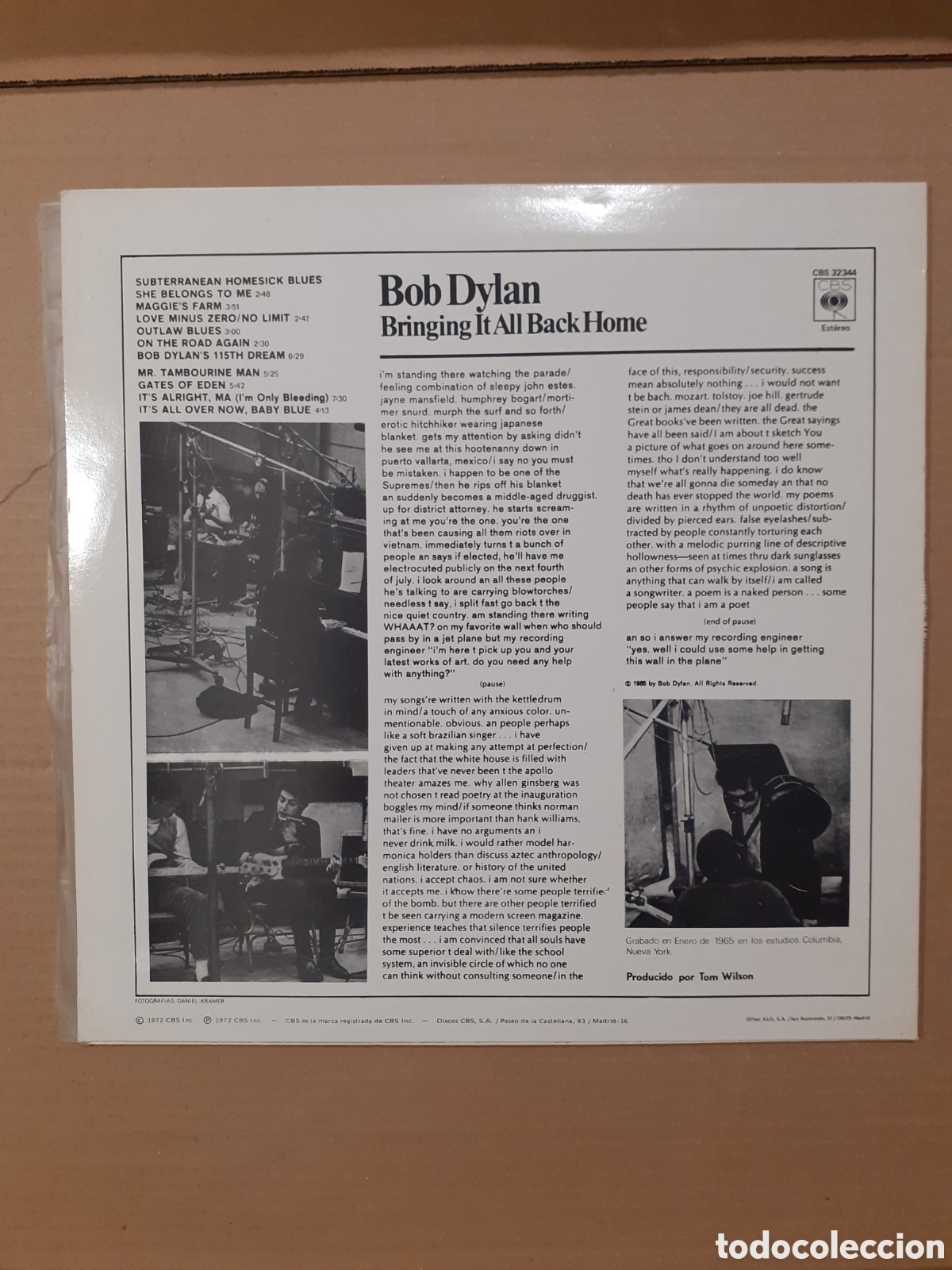 Discos de vinilo: Bob Dylan. Bringing it allback home. - Foto 2