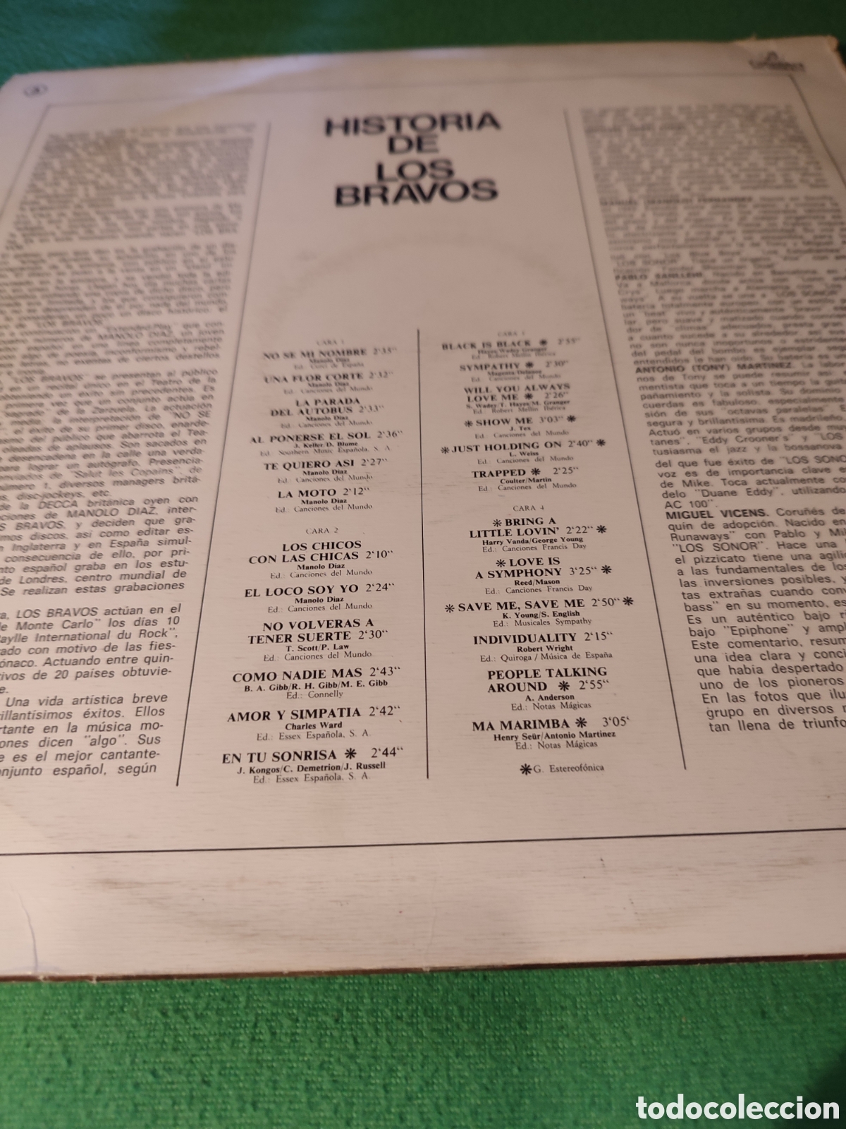 Discos de vinilo: Los Bravos - Historia de los Bravos 2lps - Foto 3