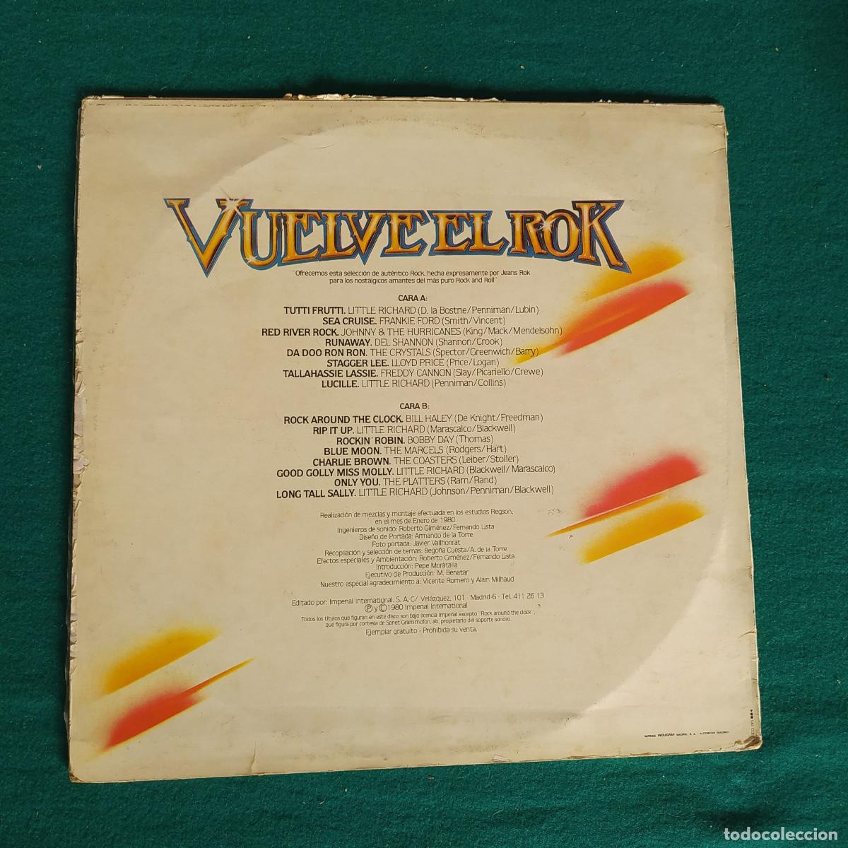 Discos de vinilo: Vuelve El Rok 1980 rock - Foto 2