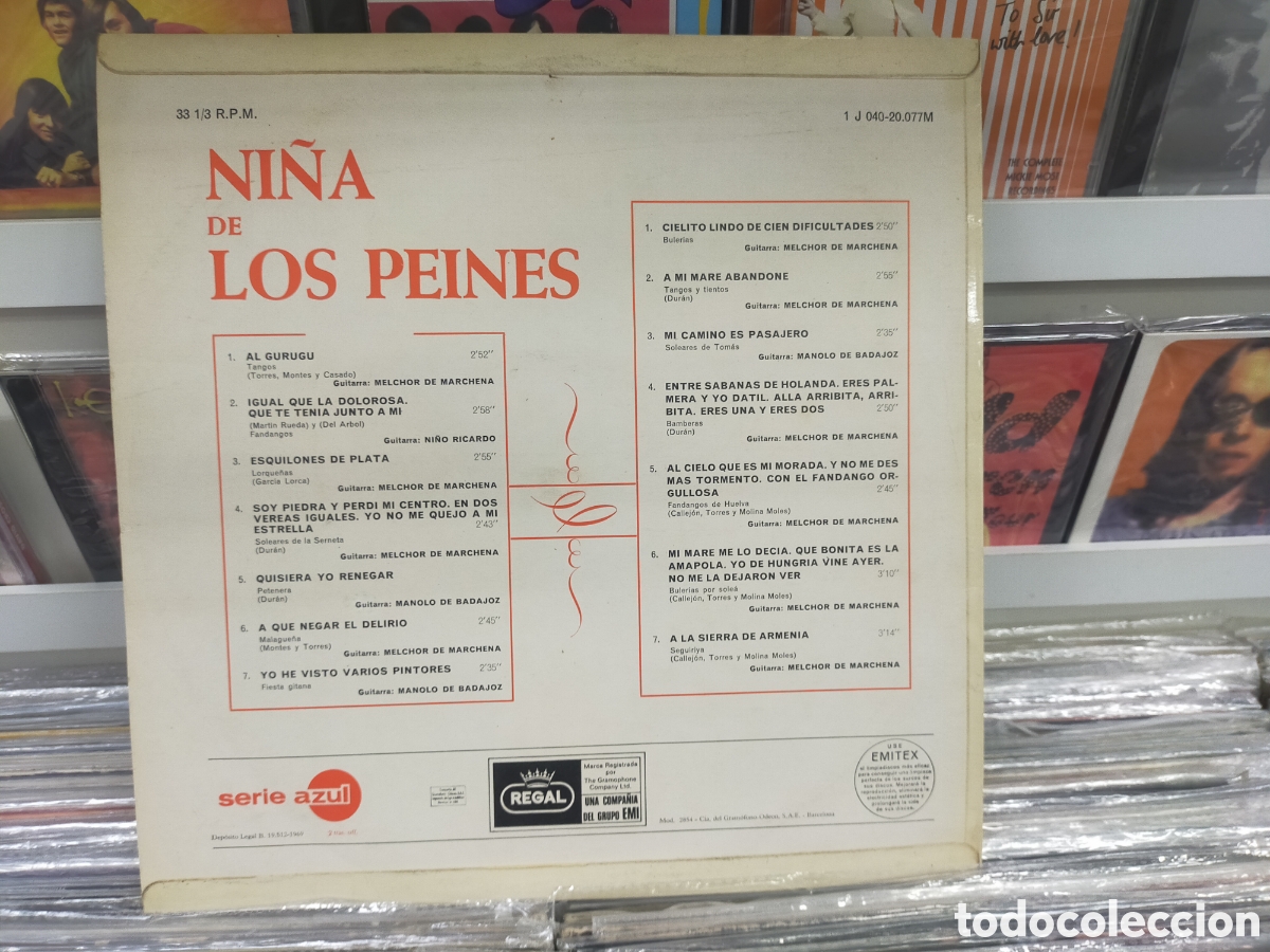 Discos de vinilo: Ni&ntilde;a de los peines lp 1969 - Foto 2