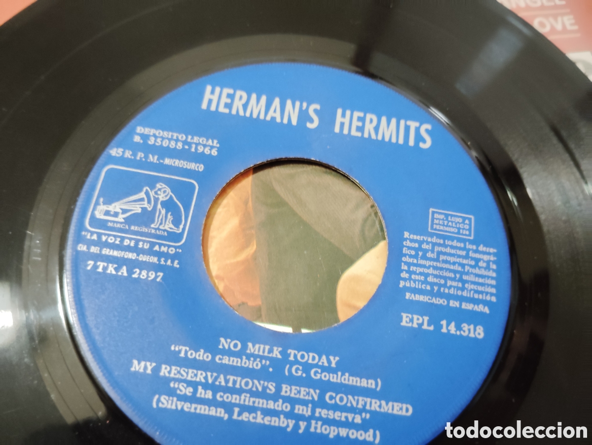 Discos de vinilo: HERMANS HERMITS - NO MILK TODAY / ETC... (1966 ) - Foto 3
