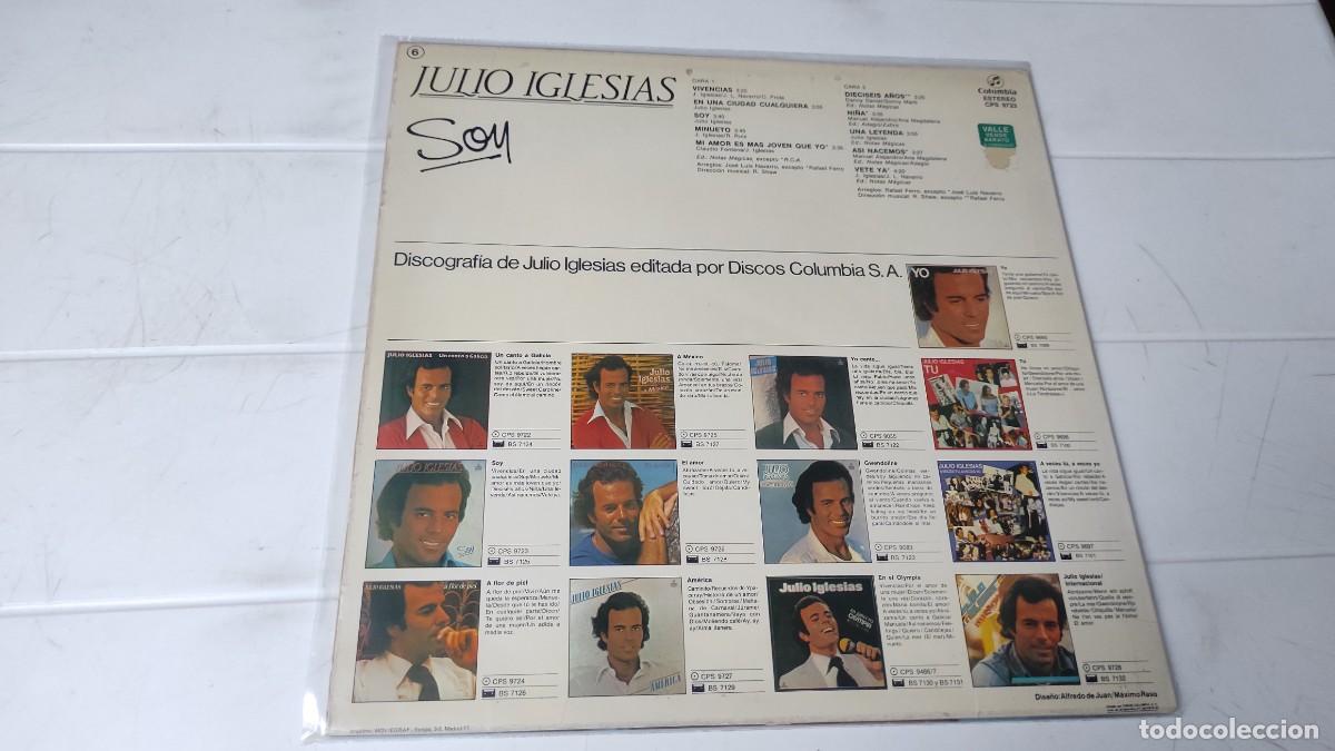 Discos de vinilo: LP JULIO IGLESIAS - SOY - Foto 2