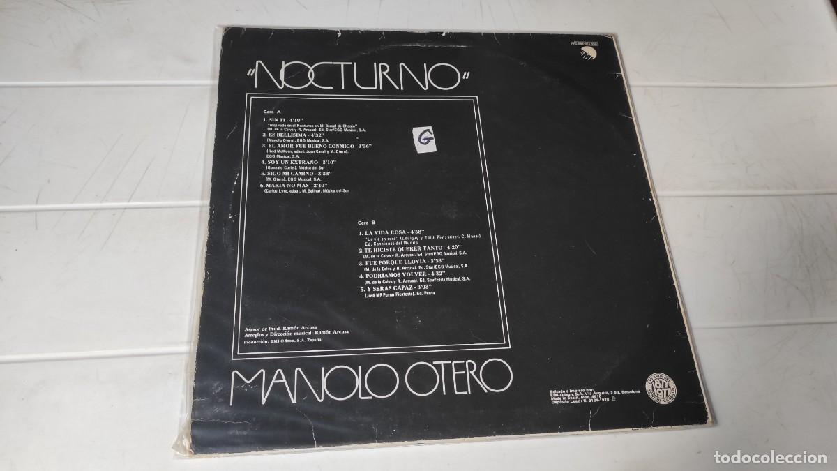 Discos de vinilo: LP MANOLO OTERO - NOCTURNO - Foto 2