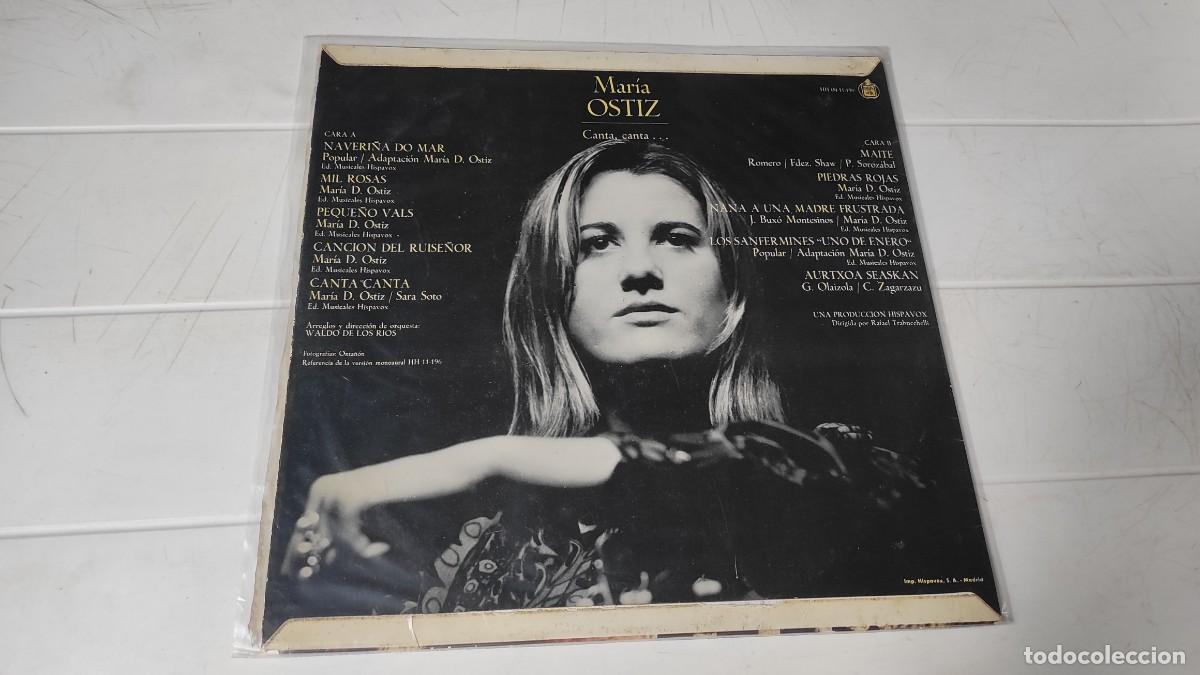 Discos de vinilo: LP MAR&Iacute;A OSTIZ - CANTA CANTA... - Foto 2