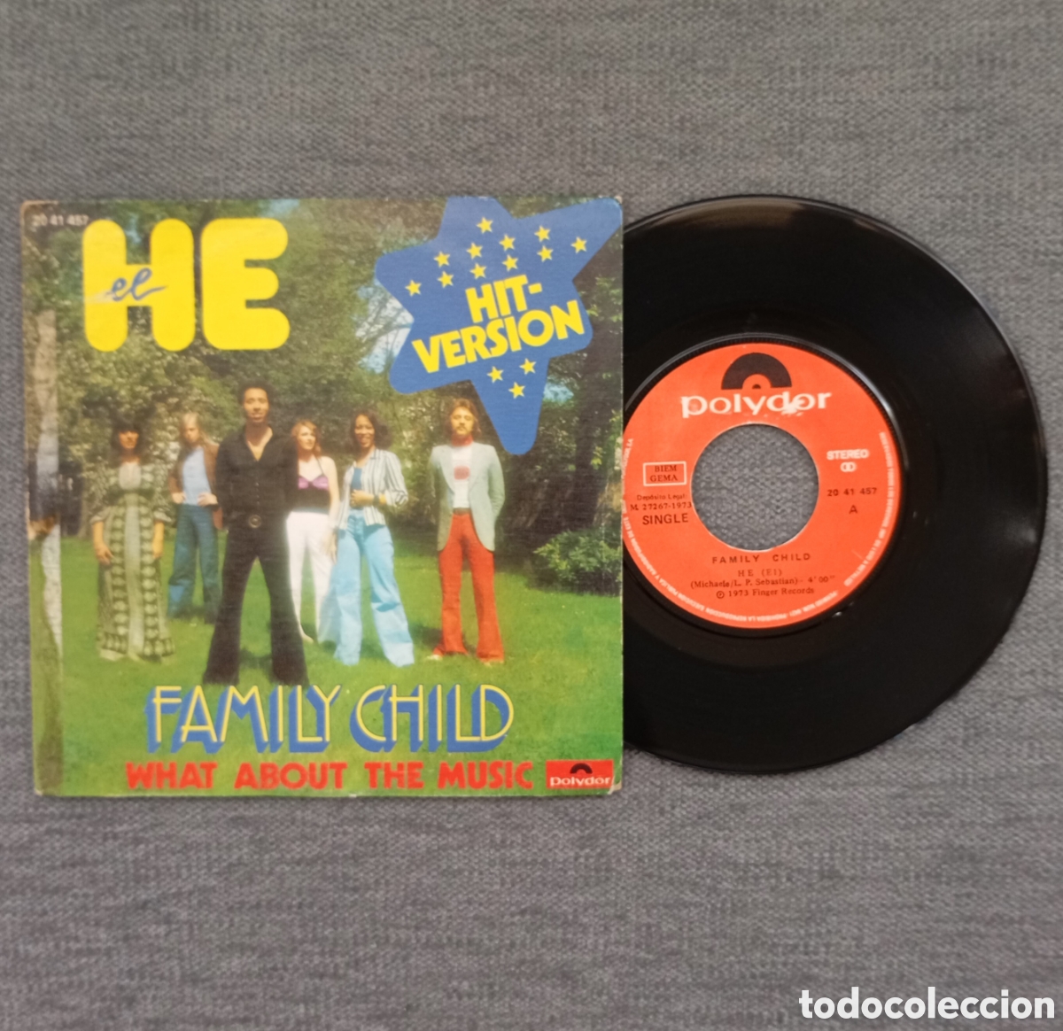 Vinyl-Schallplatten: Family Child. He/ What About The Music. Single 7&rdquo;, a&ntilde;o 1973.