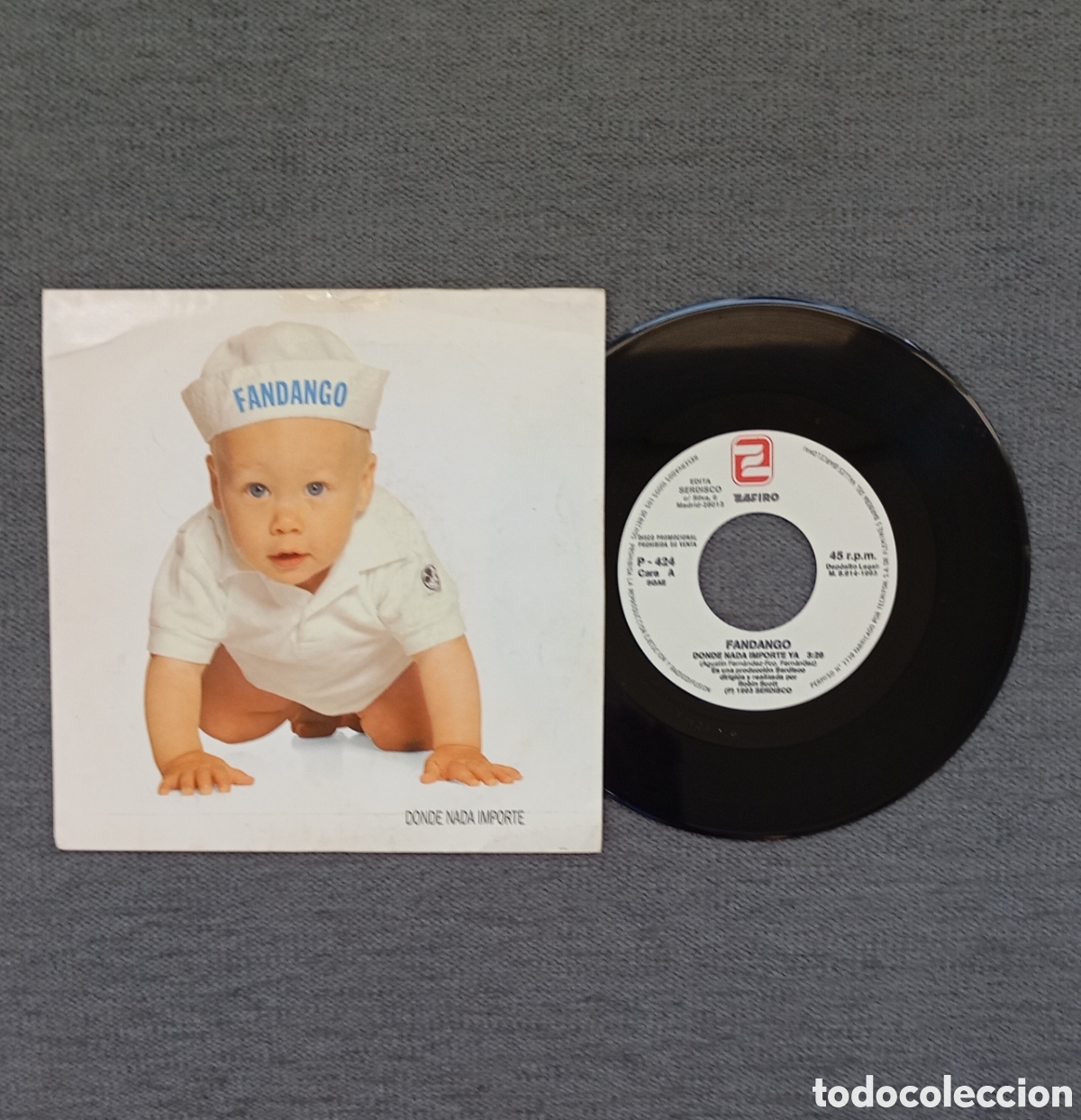 Discos de vinilo: Fandango. Donde Nada Importe/ Donde Nada Importe. Single 7&rdquo;, a&ntilde;o 1993. - Foto 1