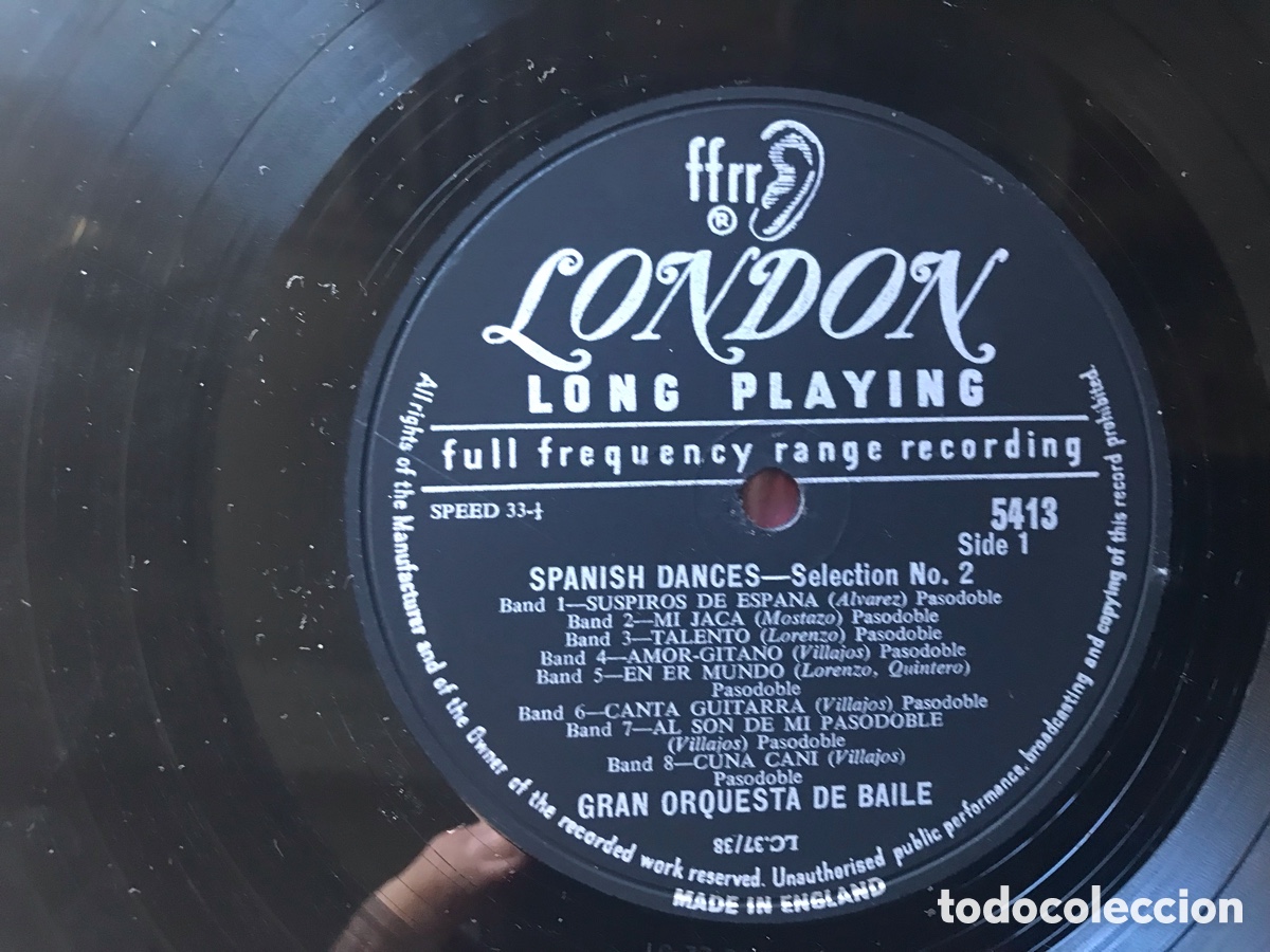 Discos de vinilo: Spanish dances. Bailes espa&ntilde;oles. - Foto 4