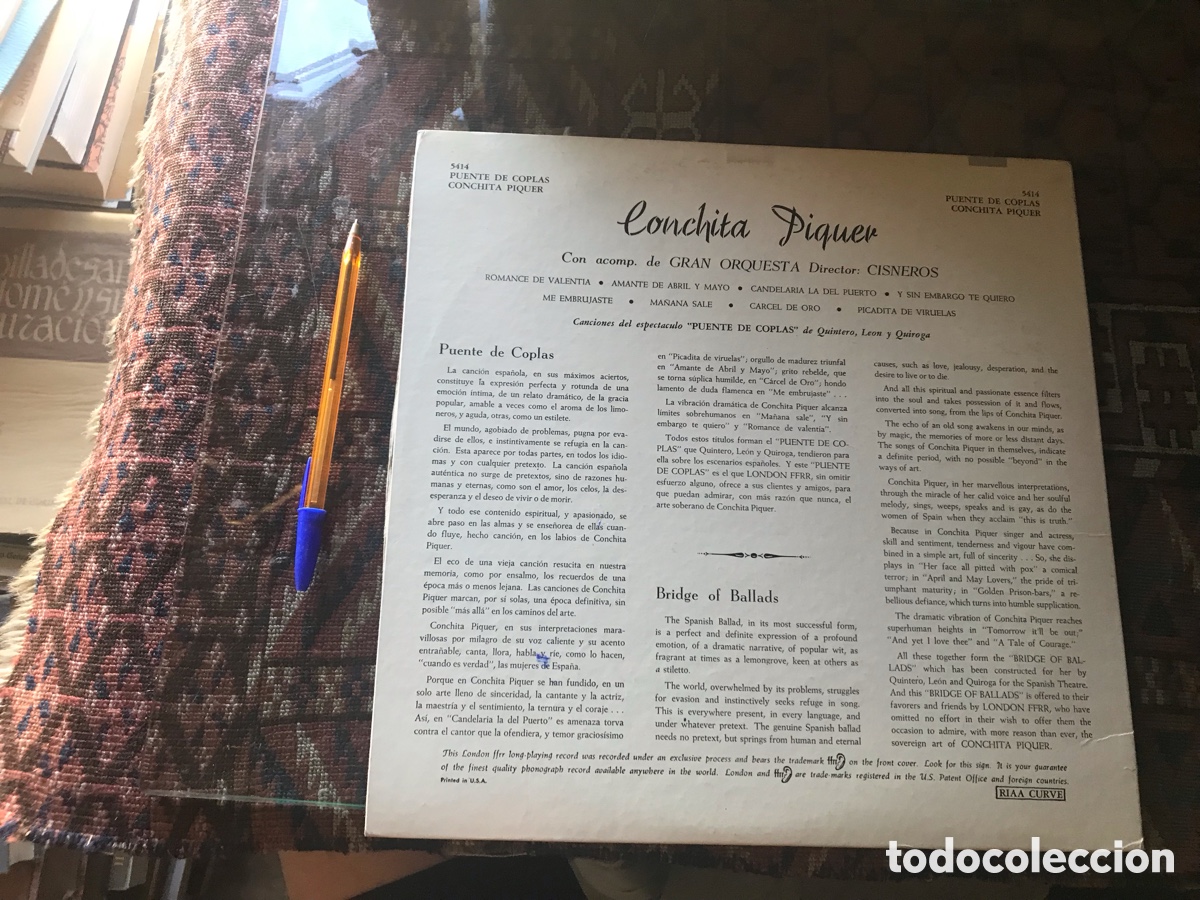 Discos de vinilo: Conchita Piquer. Indalecio Cisneros. - Foto 2