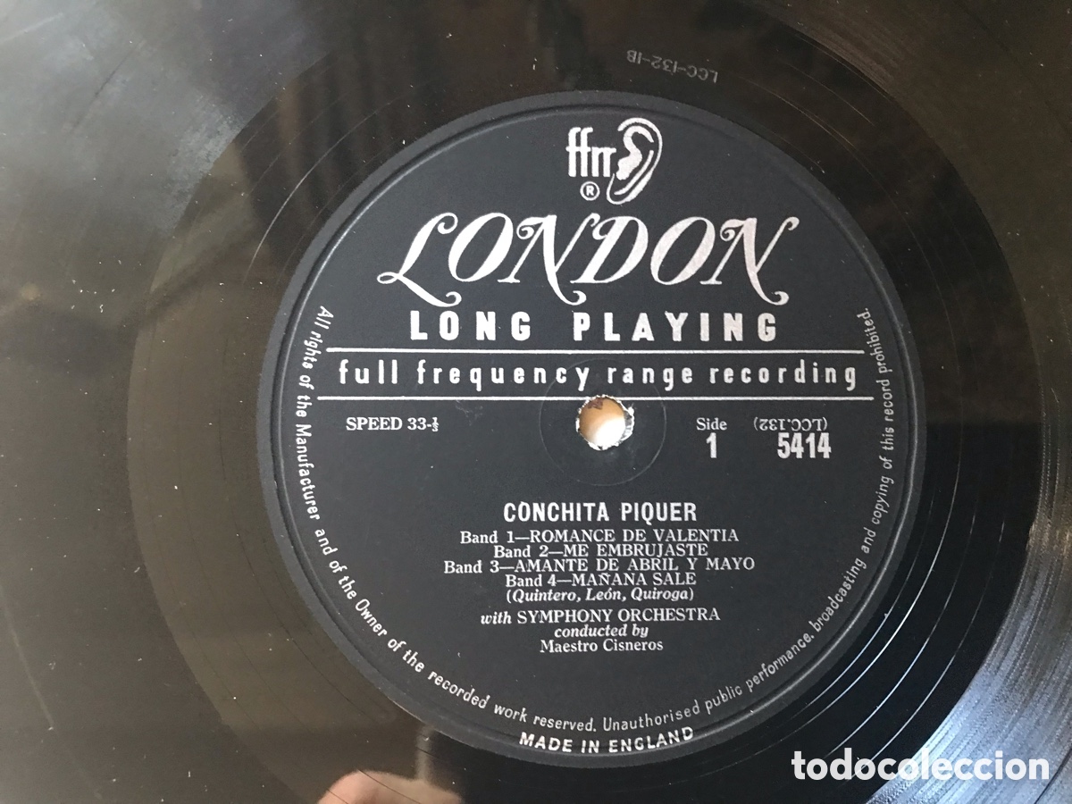 Discos de vinilo: Conchita Piquer. Indalecio Cisneros. - Foto 3