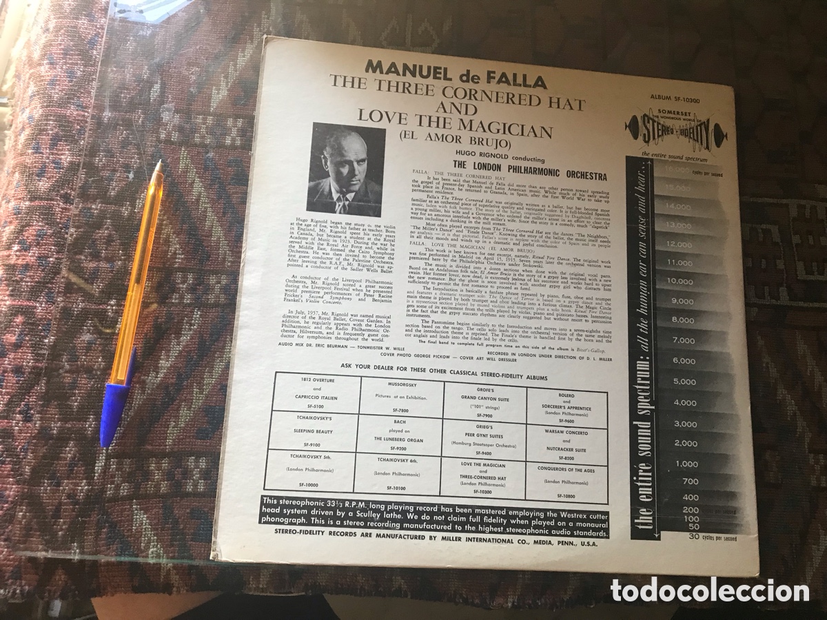 Discos de vinilo: De Falla. Hugo Rignol. Muy dif&iacute;cil - Foto 2