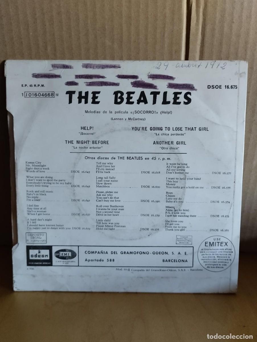 Discos de vinilo: THE BEATLES--- HELP +3 - Foto 2