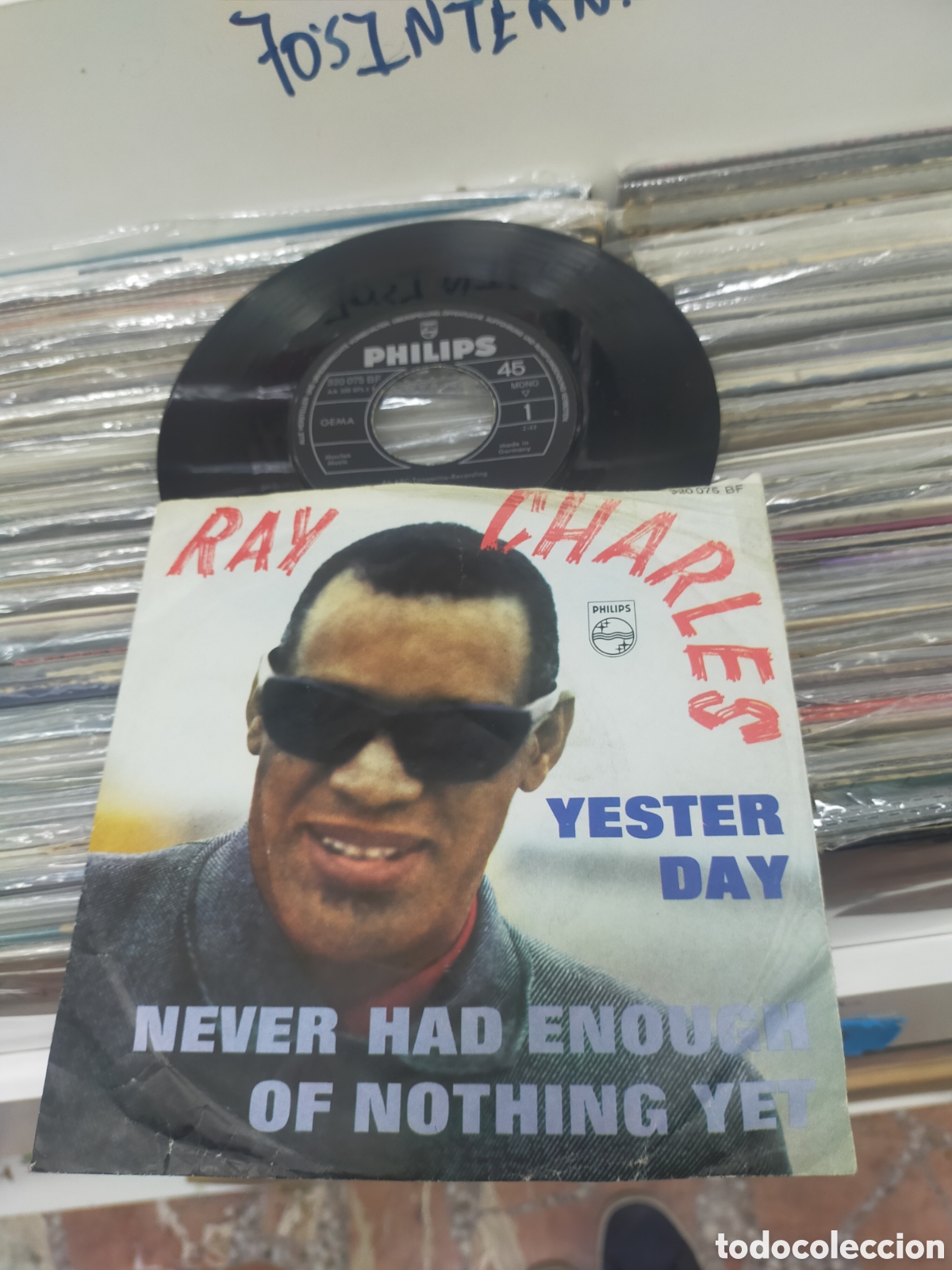 Discos de vinilo: Ray charles single yesterday Alemania - Foto 1