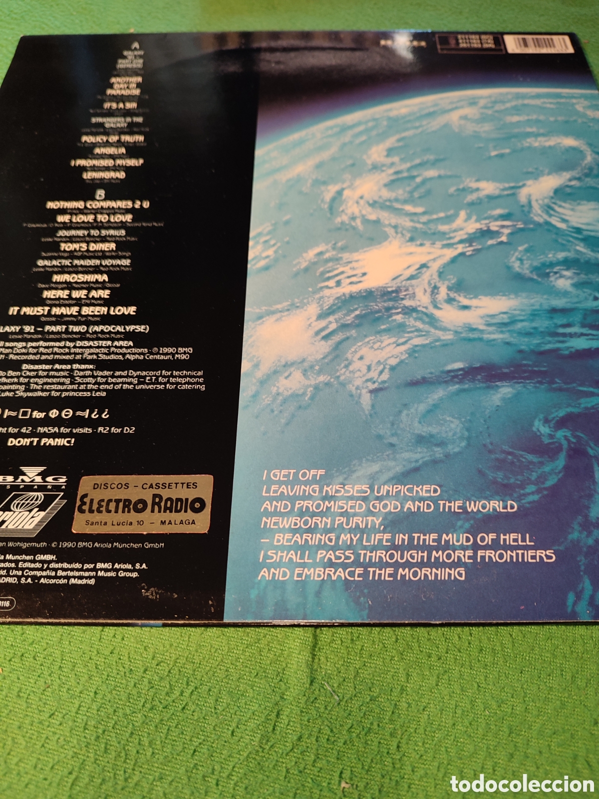 Discos de vinilo: Synthesizer Galaxy 91 - Disaster Area - Foto 2
