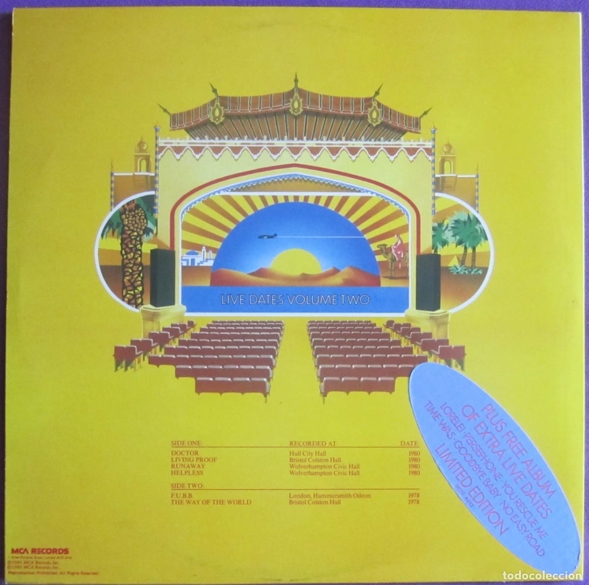 Discos de vinilo: WISHBONE ASH: LIVE DATES VOLUME TWO. ORIGINAL U.K. EDICI&Oacute;N LIMITADA EN DOBLE LP. - Foto 2