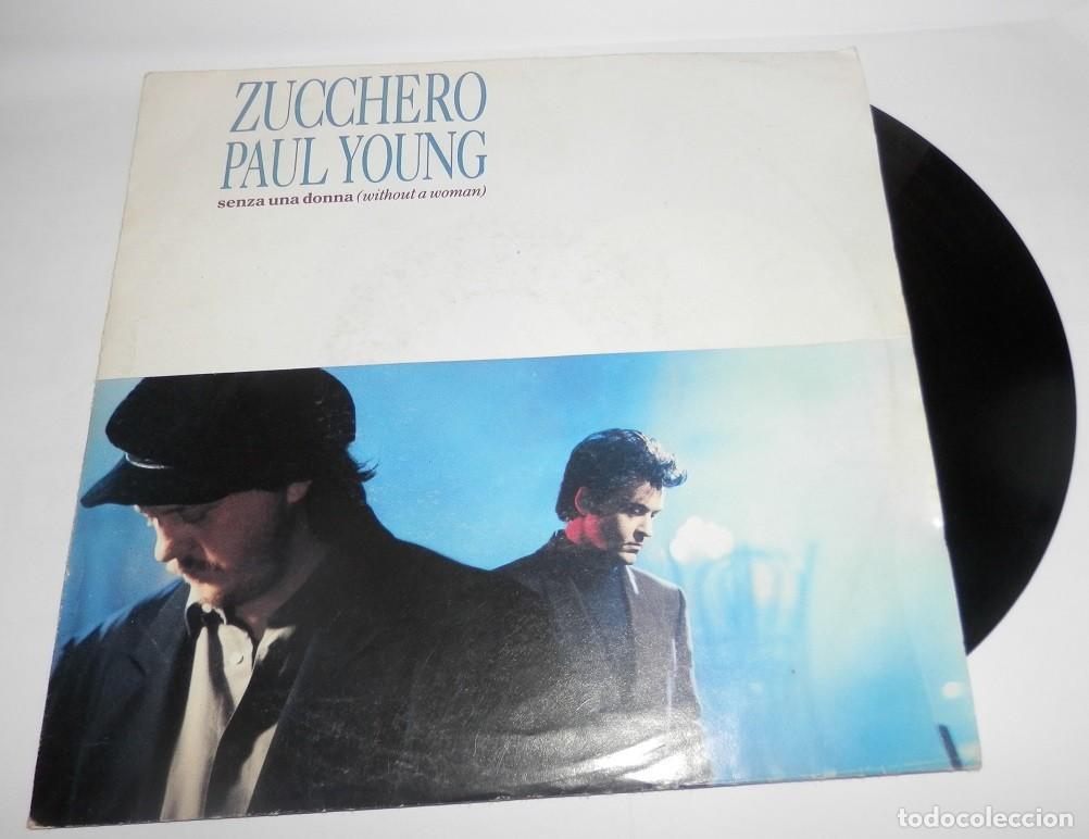 Discos de vinilo: DISCO SINGLE DE VINILLO DE ZUCCHERO / PAUL YOUNG - Foto 1