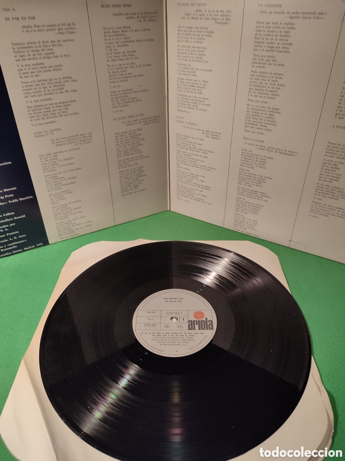 Discos de vinilo: Luis Eduardo Aute - De par en par - Foto 2