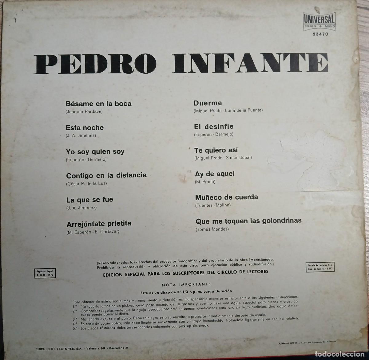 Discos de vinilo: Disco vinilo LP Pedro Infante - Foto 2
