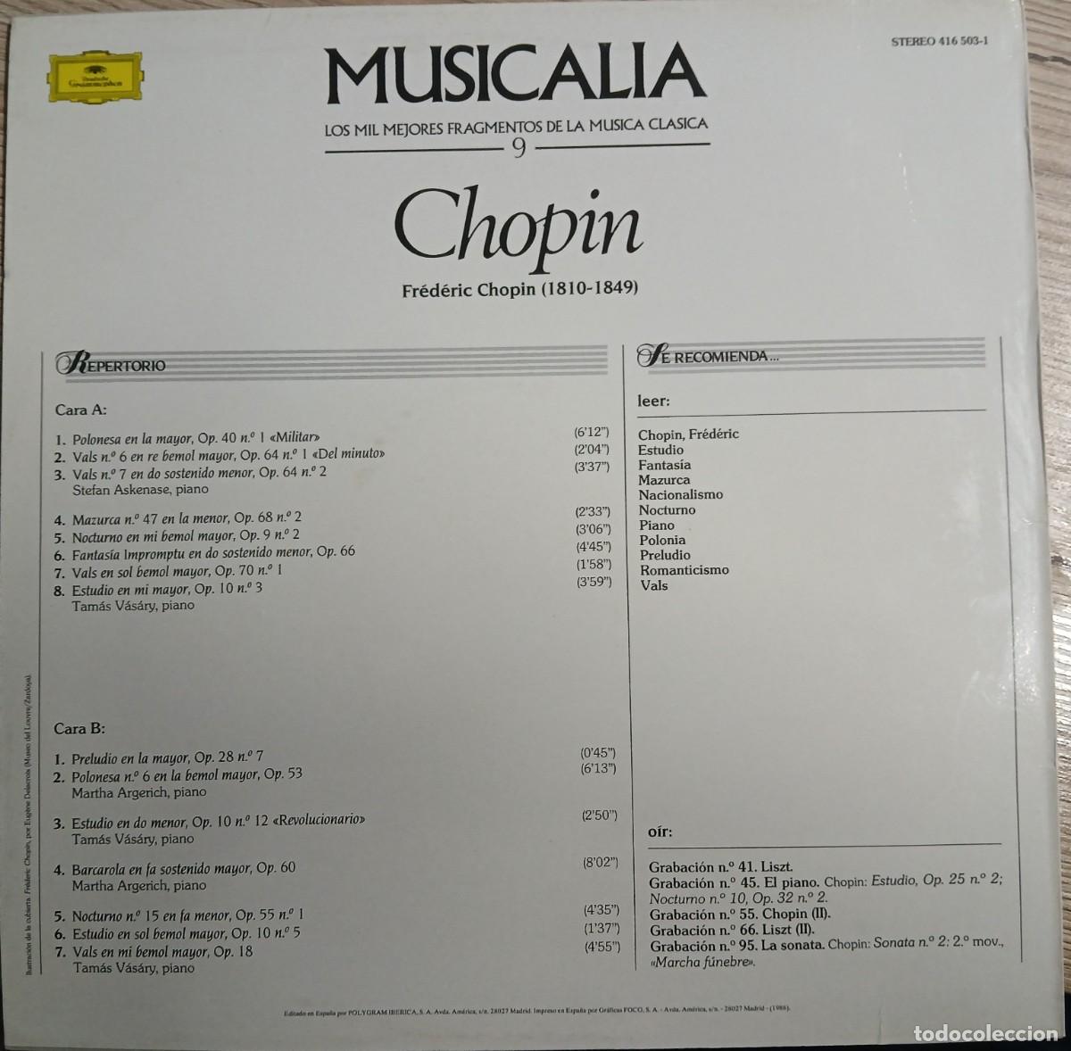 Discos de vinilo: Disco vinilo LP Chopin - Foto 2