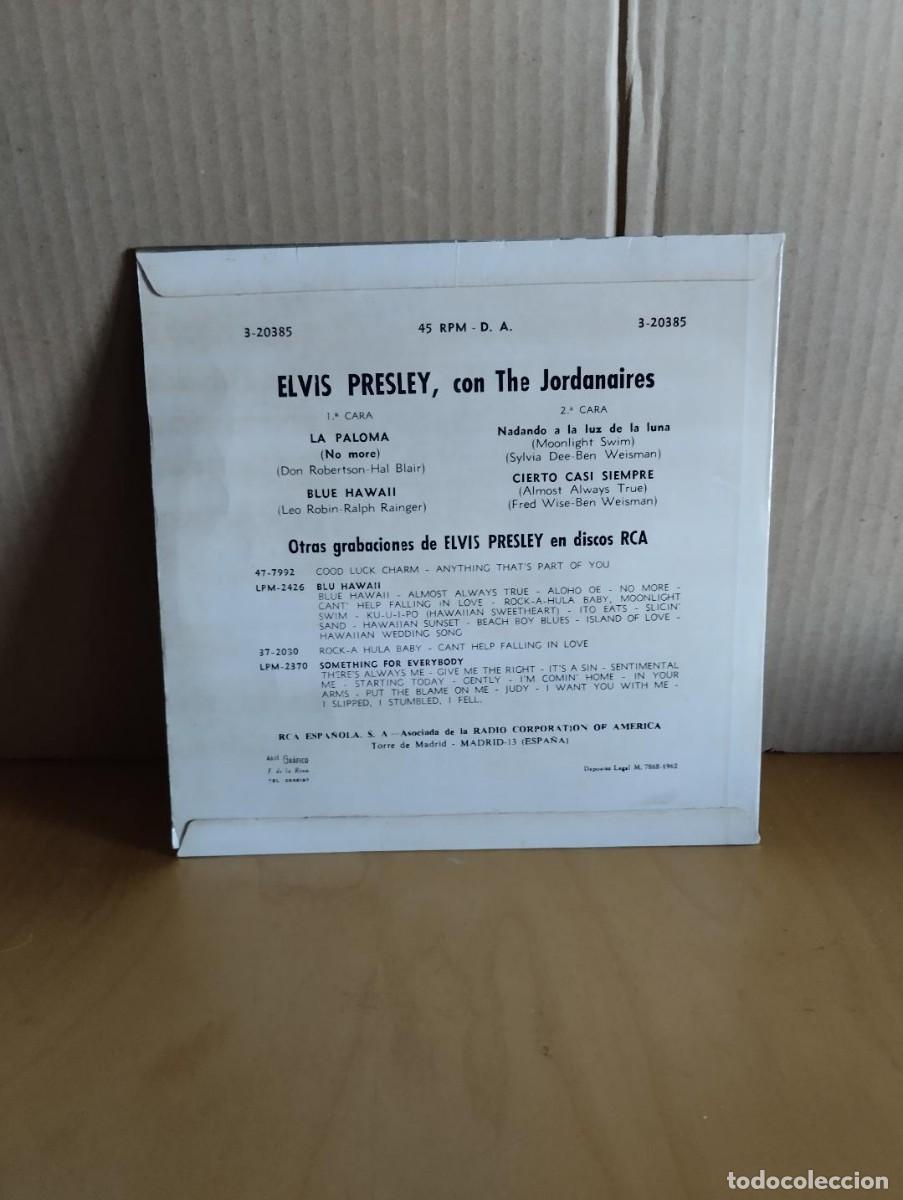 Discos de vinilo: ELVIS PRESLEY ---- LA PALOMA - Foto 2