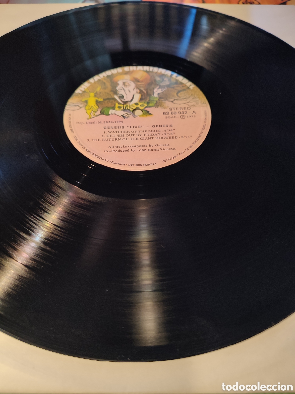Discos de vinilo: G&eacute;nesis - Live Vinilo Lp 1979 reedici&oacute;n - Foto 3