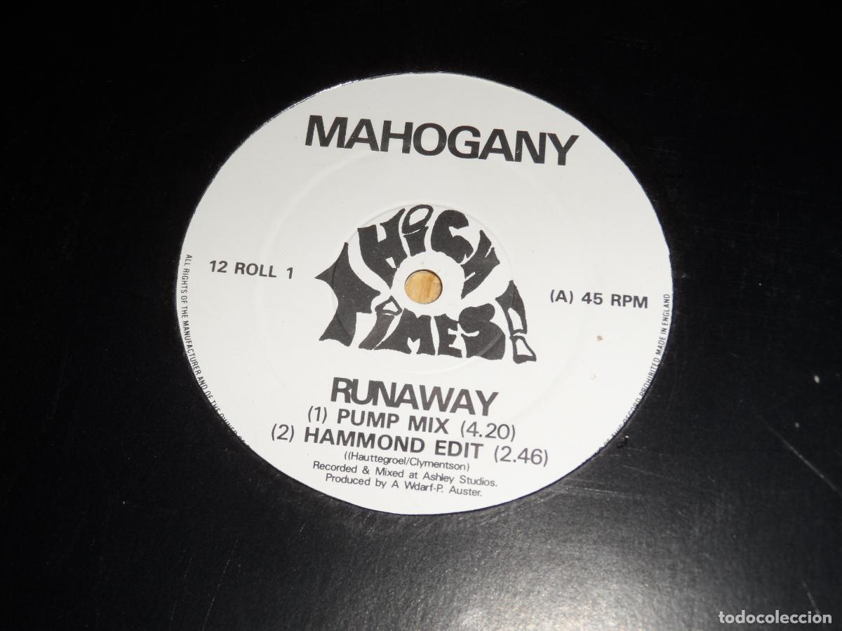 Discos de vinilo: MAHOGANY - RUNAWAY (UK 1991) - Foto 2