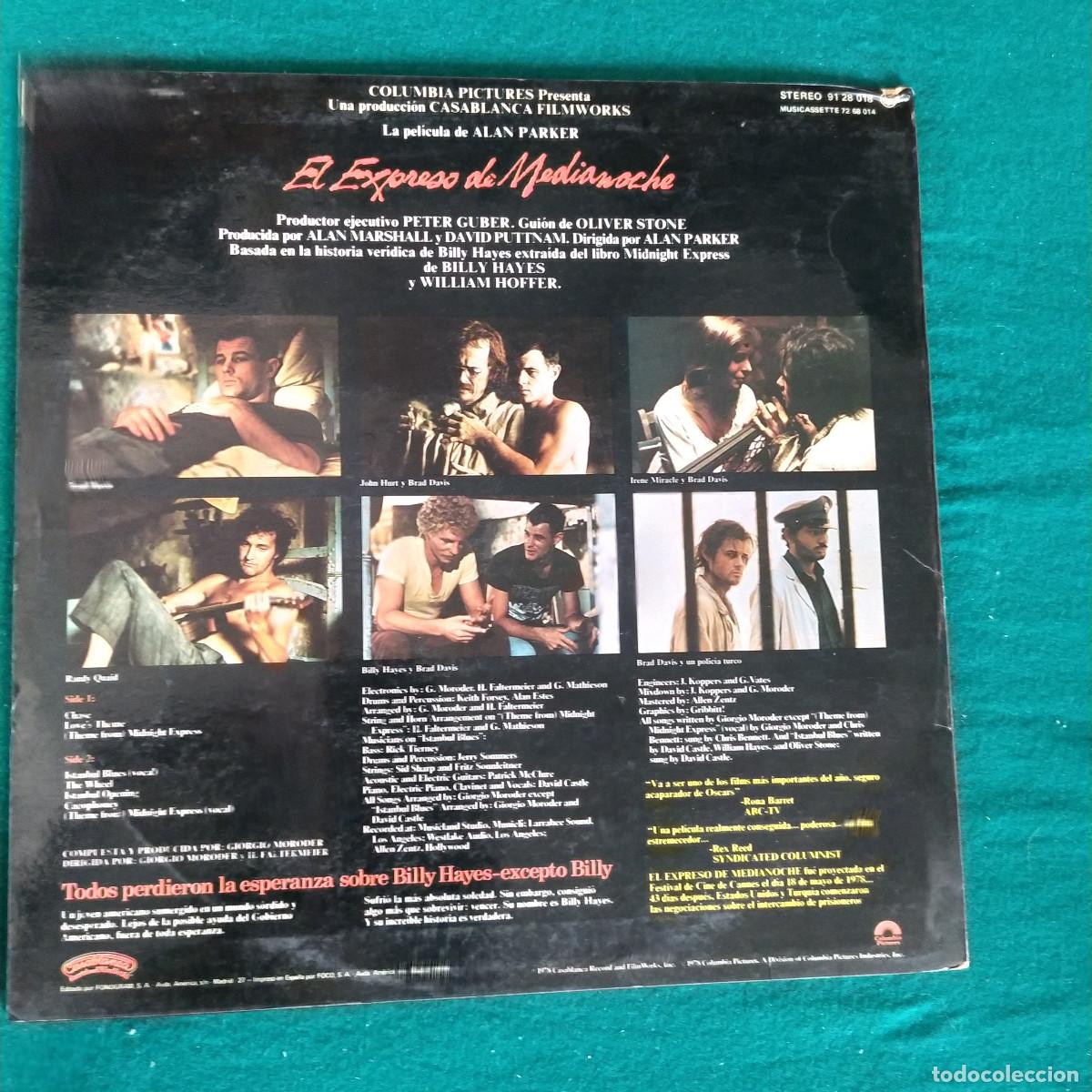 Discos de vinilo: Giorgio Moroder &ndash; El Expreso De Medianoche (Banda Sonora Original De La Pel&iacute;cula) - Foto 2