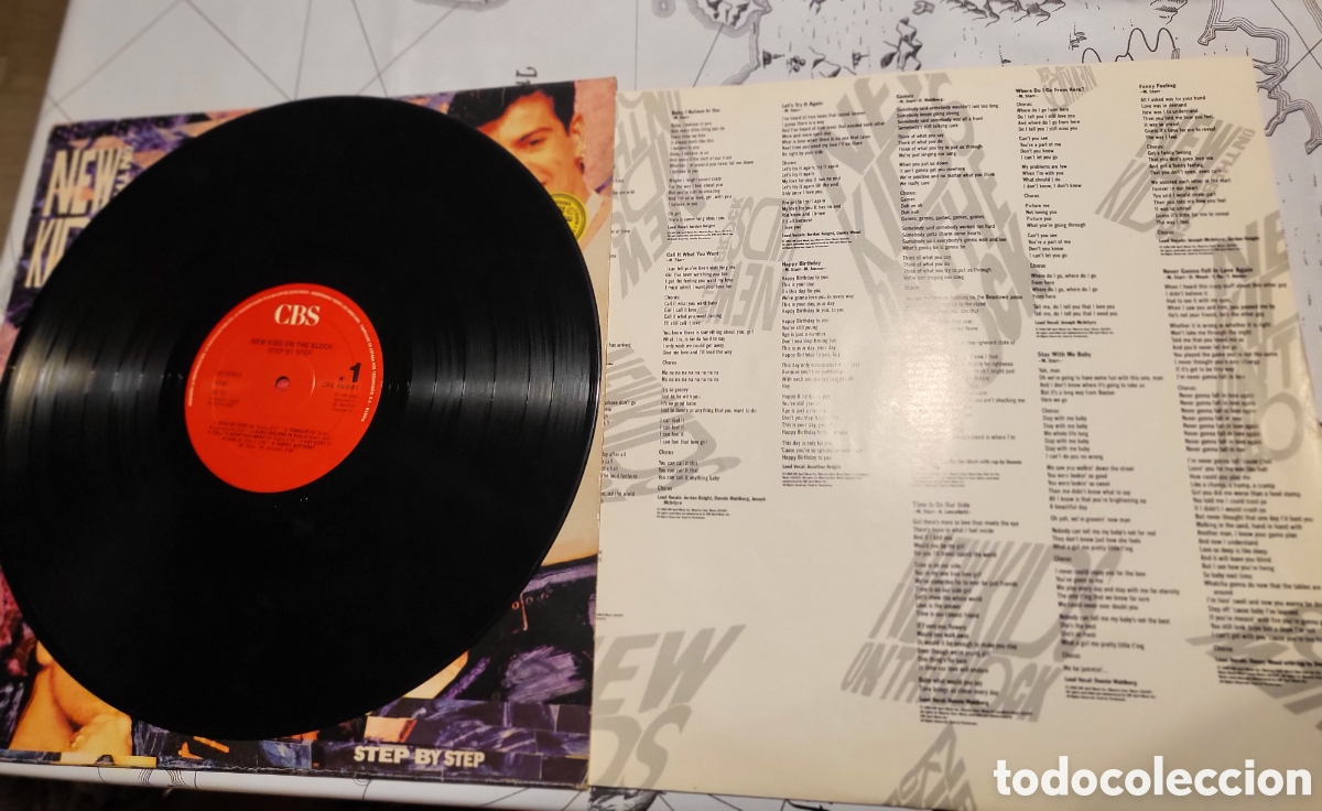 Discos de vinilo: Disco de vinilo New Kids On The Block &rdquo;Step by Step&rdquo; - Foto 3
