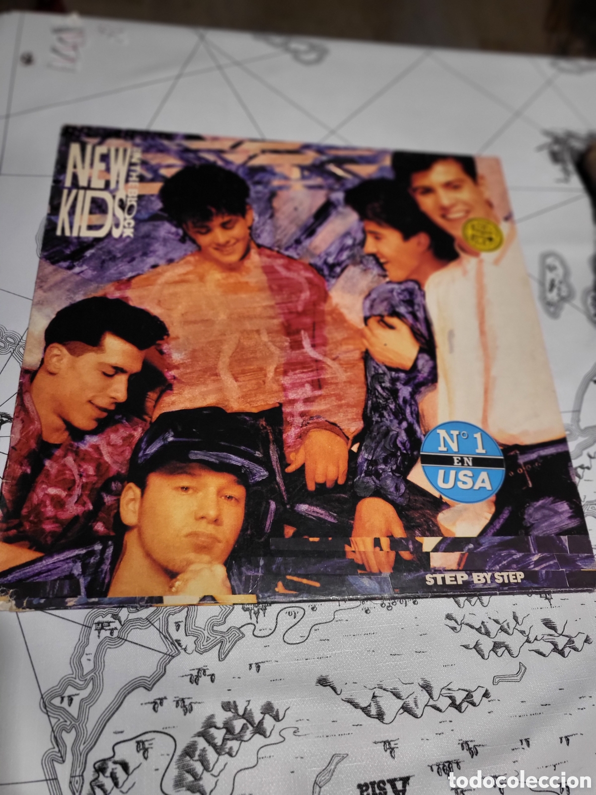 Discos de vinilo: Disco de vinilo New Kids On The Block &rdquo;Step by Step&rdquo; - Foto 1