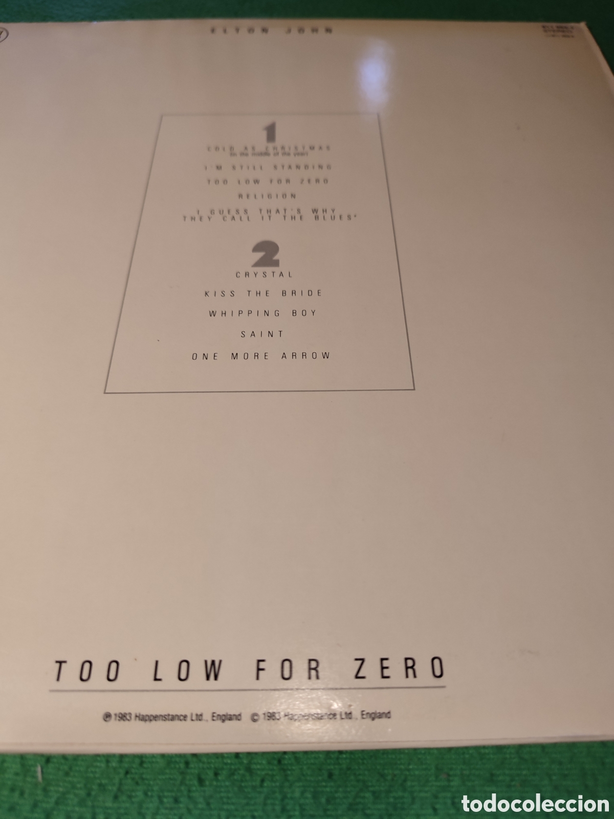 Discos de vinilo: Elton John - Too low for zero Vinilo Lp - Foto 4