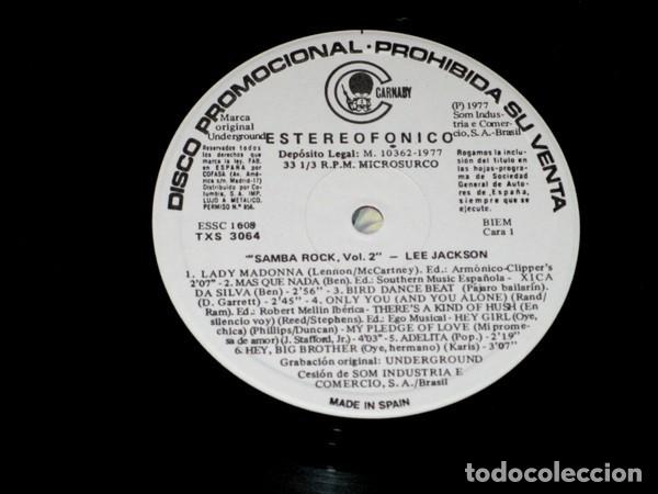 Discos de vinilo: Lee Jackson &ndash; Samba Rock Vol. 2 - PROMO - Foto 3