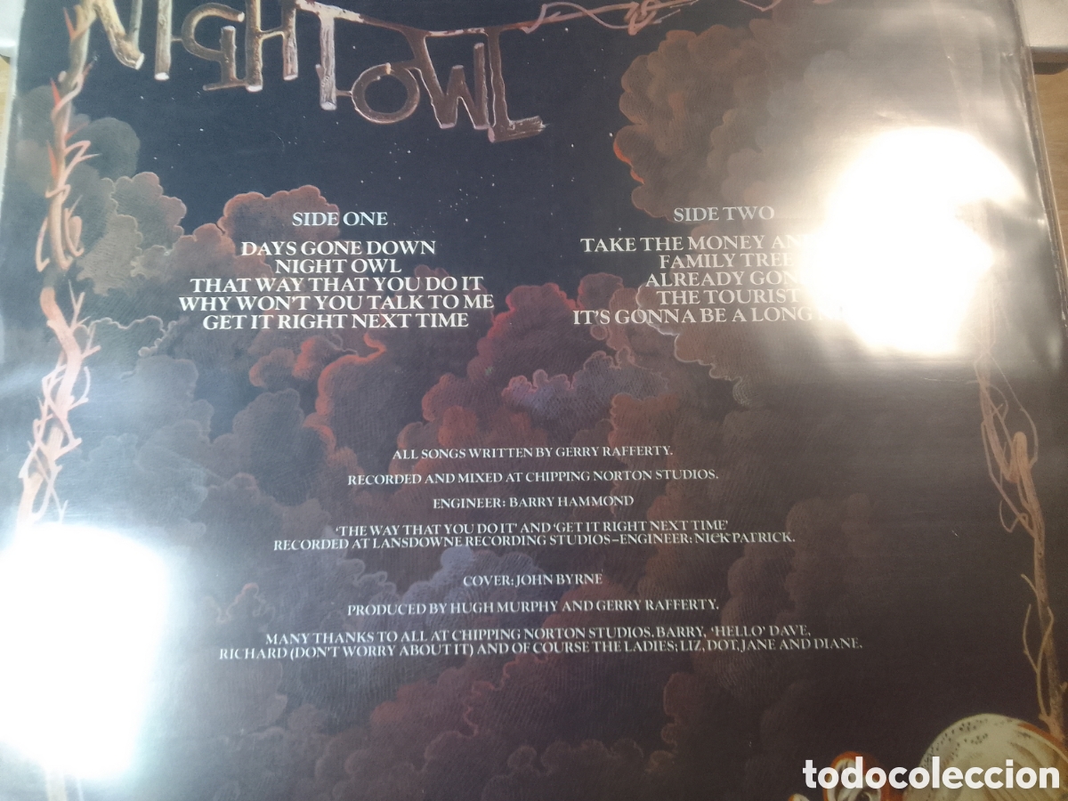 Discos de vinilo: GERRY RAFFERTY NIGHT OWL - Foto 2