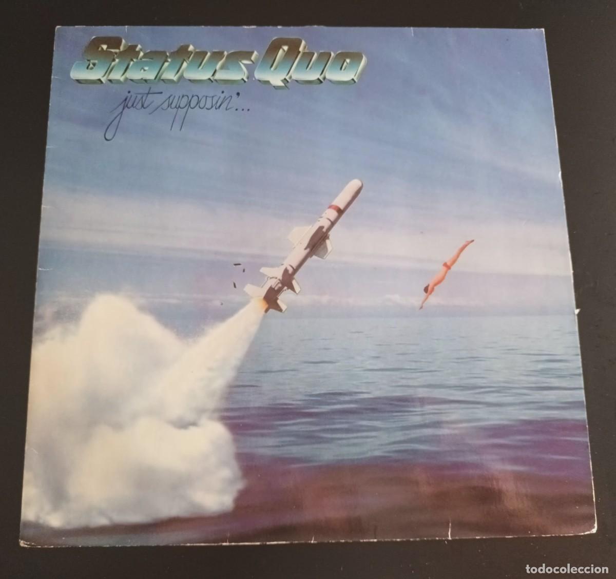 Discos de vinilo: STATUS QUO - JUST SUPPOSIN&acute;- LP - Foto 1