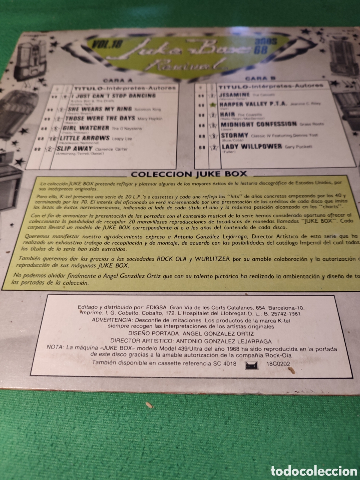 Discos de vinilo: Juke Box Revival - Vol 18 1968 - Foto 2