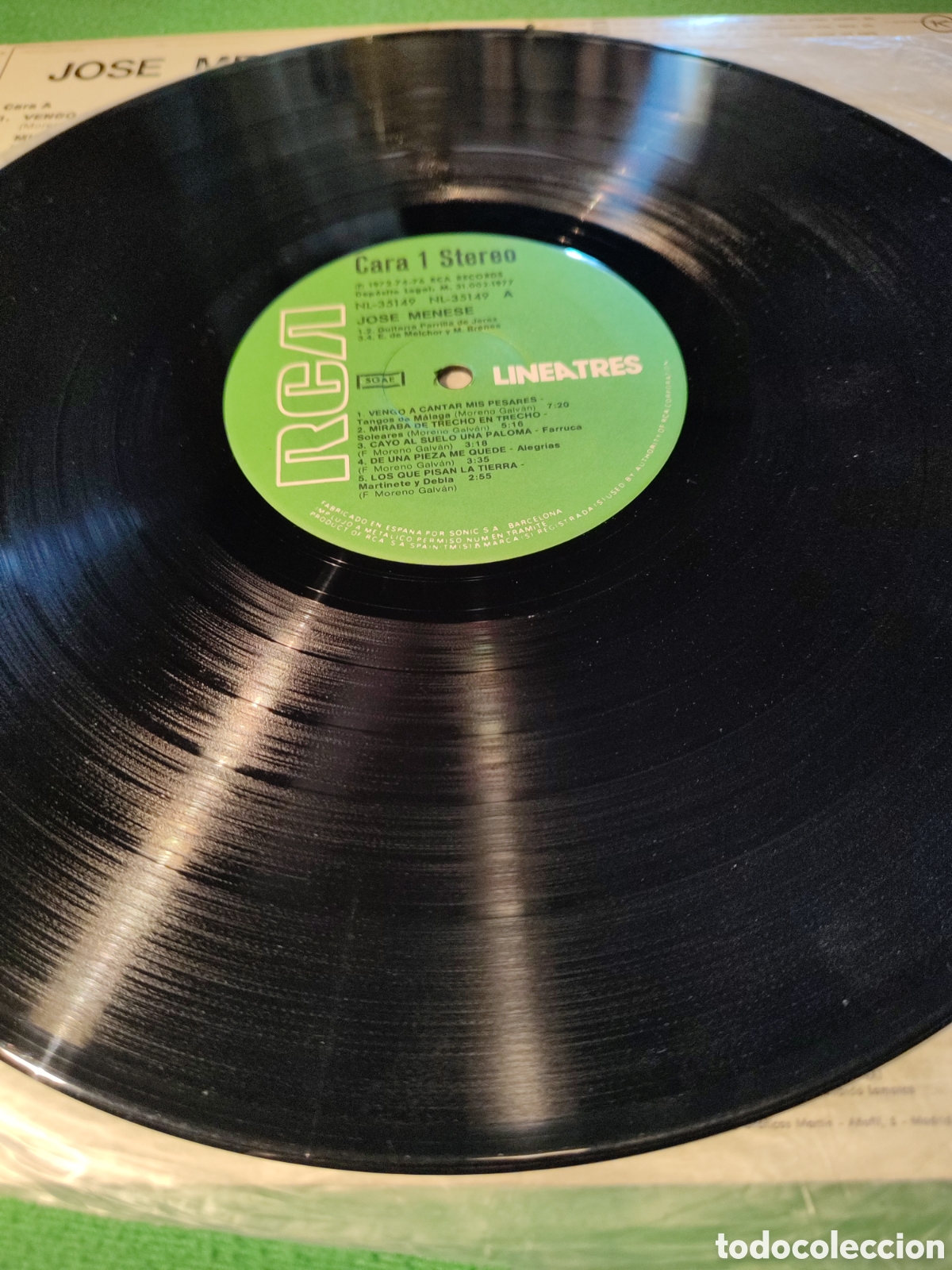 Discos de vinilo: Jose Menese - Linea tres Vinilo Lp - Foto 3