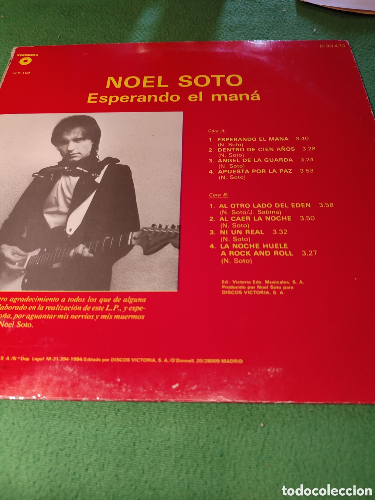 Discos de vinilo: Noel Soto - Esperando el man&aacute; Vinilo Lp - Foto 2