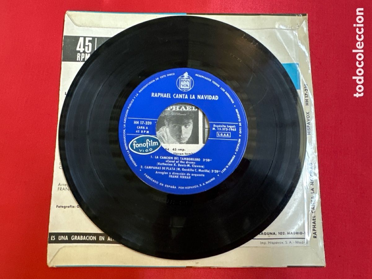 Discos de vinilo: RAPHAEL - CANTA LA NAVIDAD EP 4 TEMAS 1965 - Foto 4