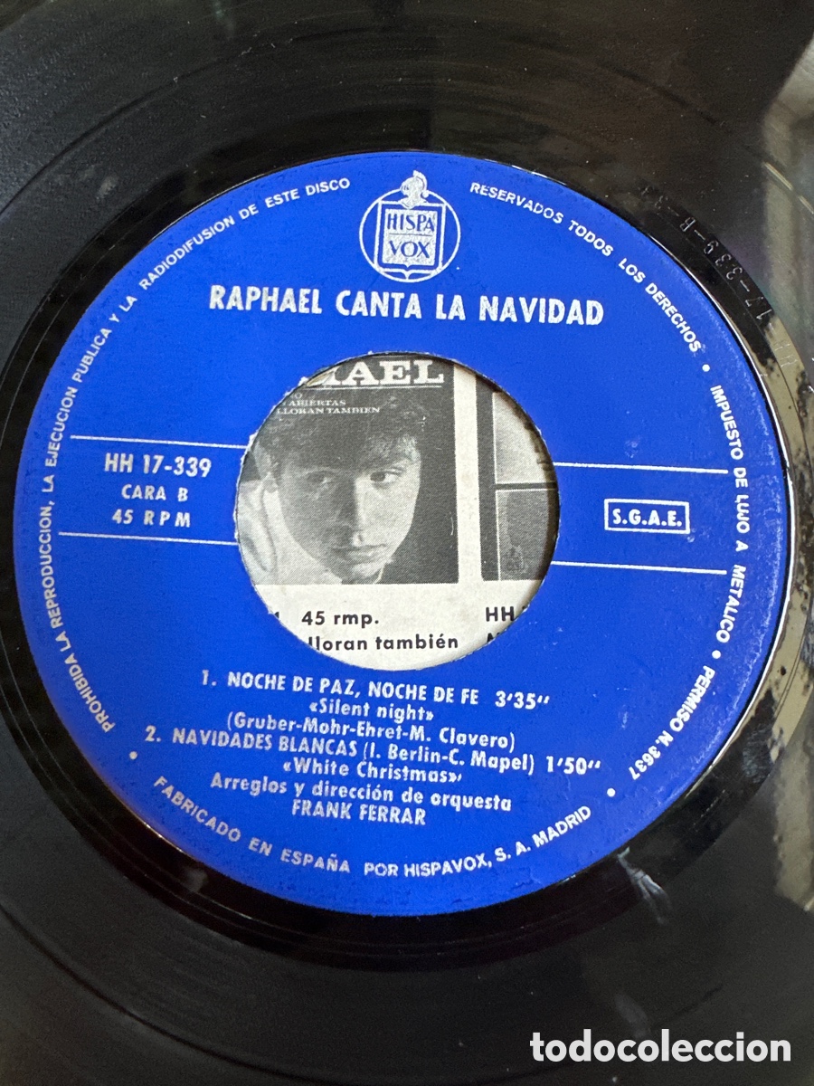 Discos de vinilo: RAPHAEL - CANTA LA NAVIDAD EP 4 TEMAS 1965 - Foto 5