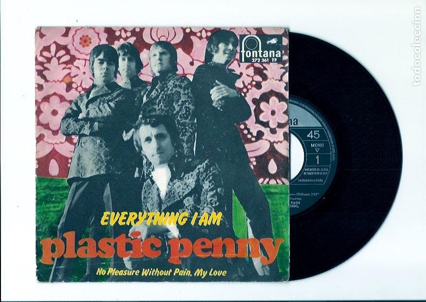 Discos de vinilo: PLASTIC PENNY. Everything I am (vinilo single 1968) - Foto 1