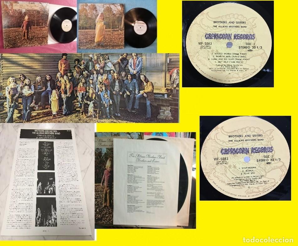 Discos de vinilo: ALLMAN BROTHERS / BROTHERS AND SISTERS 1973, JESSICA !! RARA EDIC ORIG JAPAN + 2 INSERTOS, IMPECABLE