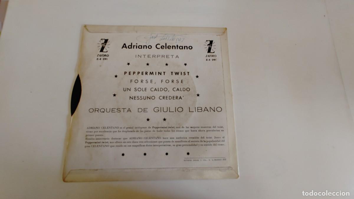 Discos de vinilo: ADRIANO CELENTANO-EP PEPPERMINT TWIST +3 - Foto 2