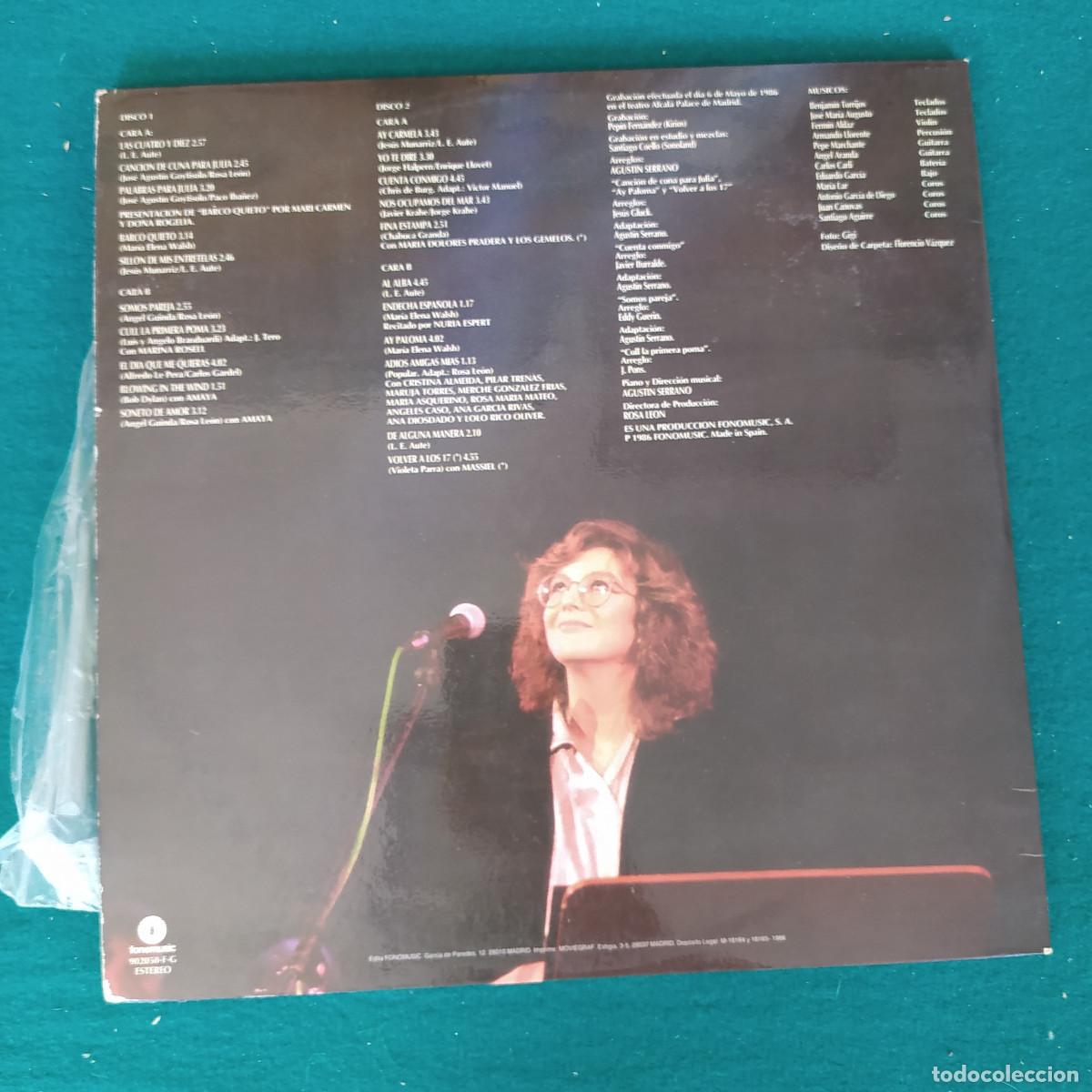 Discos de vinilo: Rosa Le&oacute;n &ndash; Amigas Mias (En Directo) - Foto 2