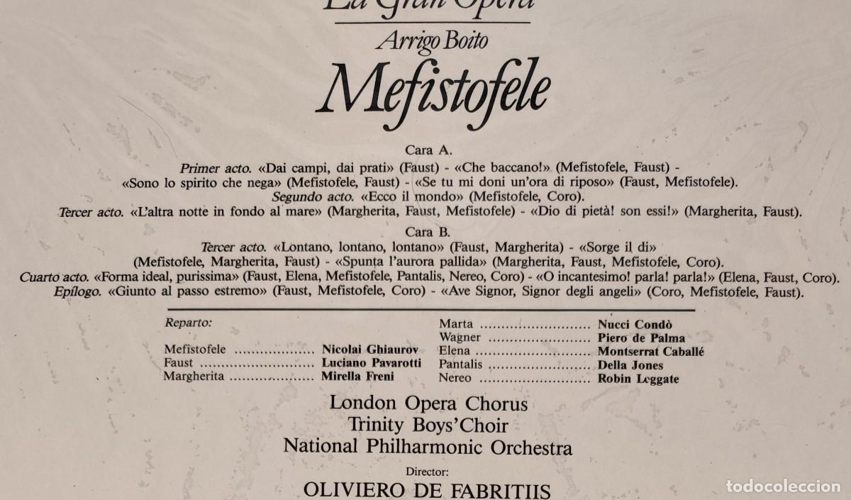 Discos de vinilo: LP LA GRAN OPERA,MEFISTOFELE - Foto 2